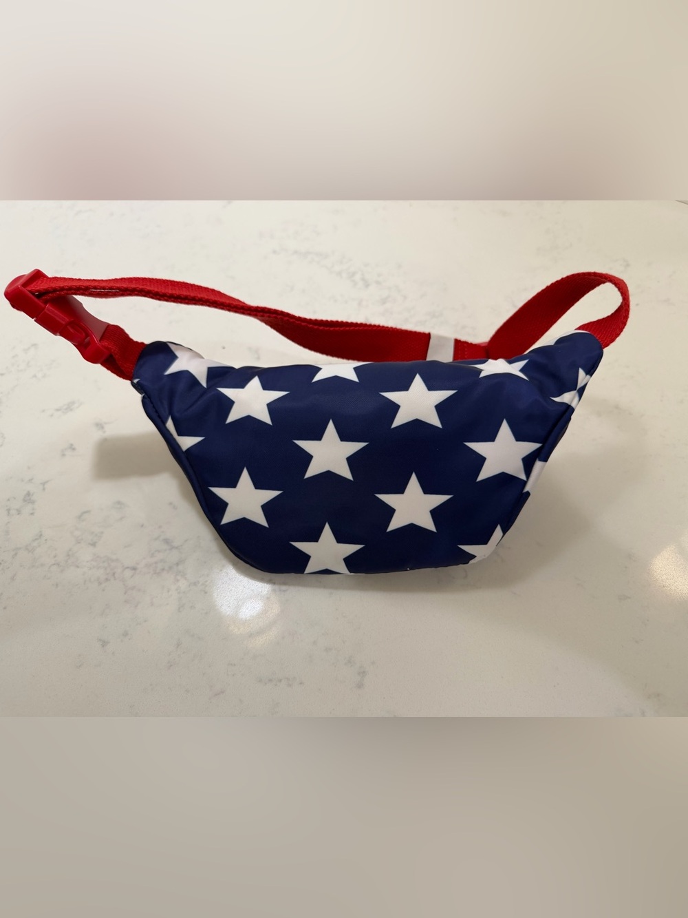 Forever 21 Kids Star Print Navy & White Fanny Pack with Red Strap - Picture 4 of 8